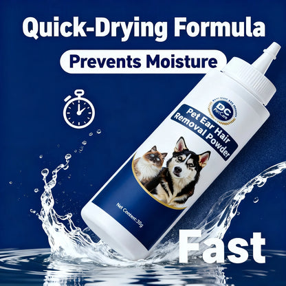 Cat Dog Ear Powder Painless Ear Hair Removal Powder for Pets Easy to Remove Ear Hair Pets Cleaning Tools 30G